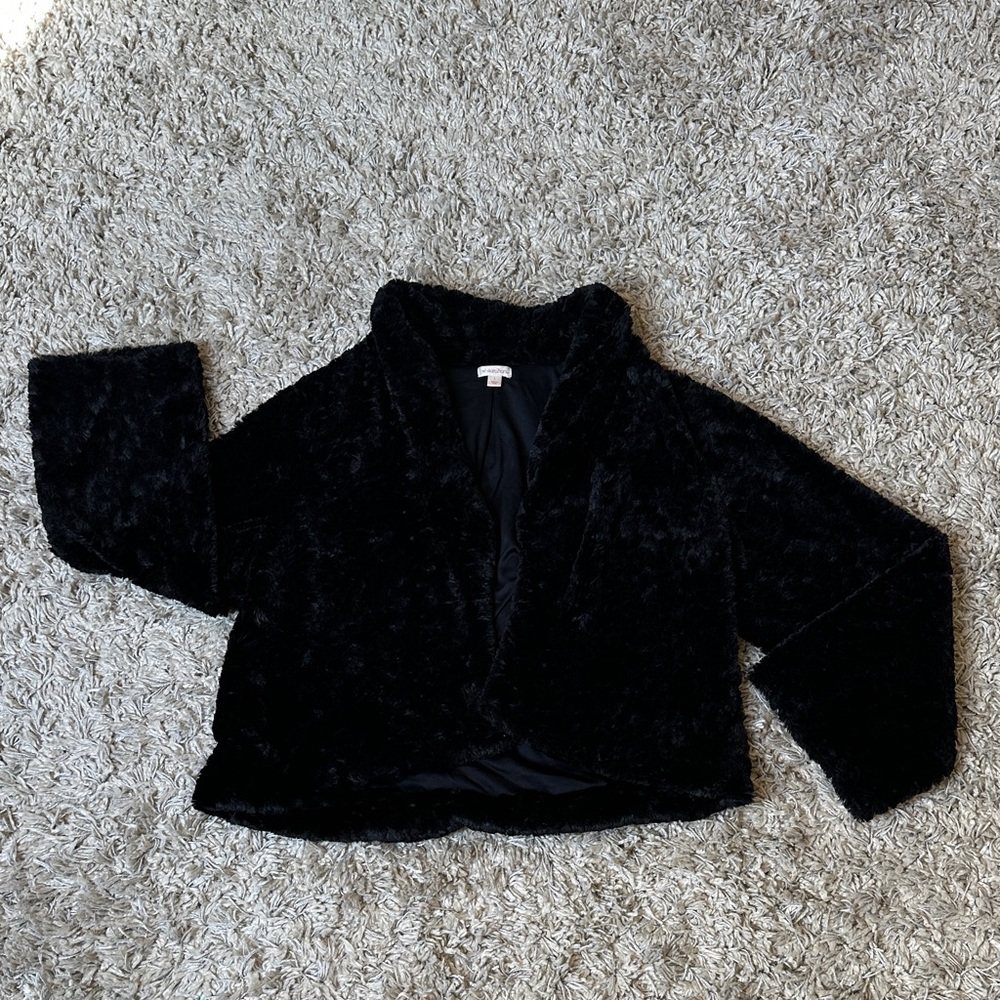 Xhilaration Black Faux Fur Jacket
